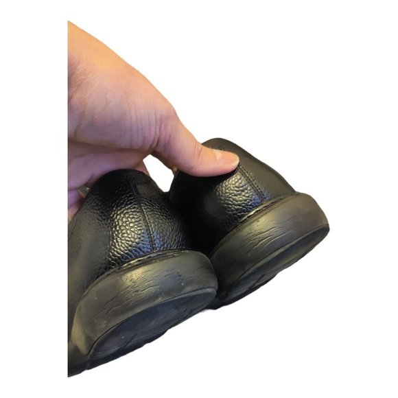 Salvatore Ferragamo Men\'s Black Pebbled Leather Dress Shoes Sz 8 1/2 3E (Wide) main image 4